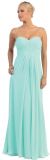 Strapless Empire Cut Pleated Long Bridesmaid Prom Dress in Mint